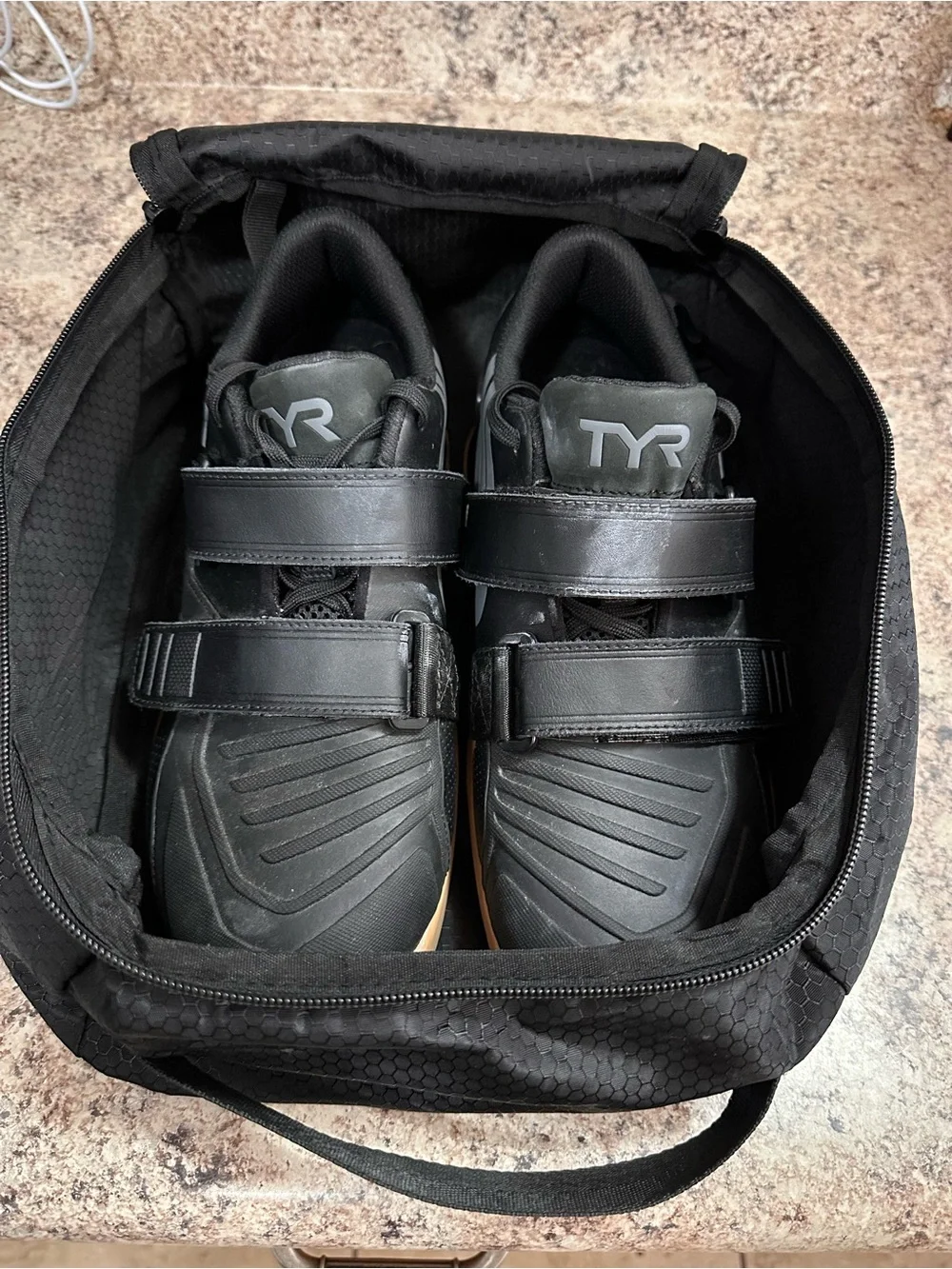 TYR Black Athletic Training Shoes with Dual Straps